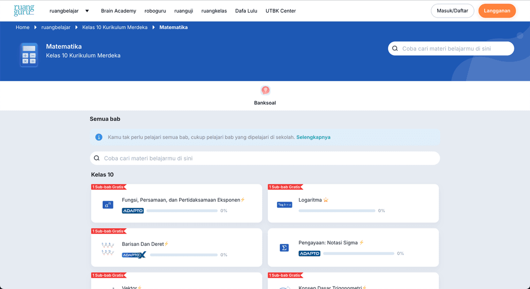 Ruangguru Teacher-Student Matching